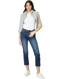 KUT from the Kloth Reese High-Rise Fab Ab Ankle Straight Raw Hem In Acquired | Jeans -Wear Style Shop 61MBcLozGUL. AC SR736920