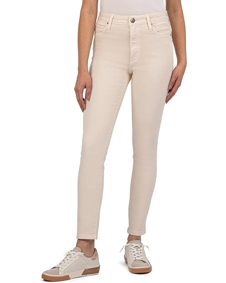 KUT from the Kloth Charlize High-Rise Cigarette Leg With Regular Hem In Ecru | Jeans 1 KUT from the Kloth Charlize High-Rise Cigarette Leg With Regular Hem In Ecru | Jeans