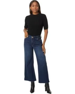 KUT from the Kloth Meg High-Rise Fab Ab Wide Leg Raw Hem in Exhibited | Jeans -Wear Style Shop 61OfOyQ8oL. AC SR736920