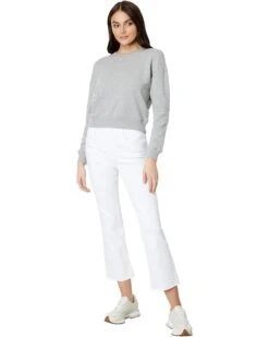 KUT from the Kloth Kelsey High-Rise Ankle Flare with Raw Hem in Optic White | Jeans -Wear Style Shop 61QaFzT0RJL. AC SR736920