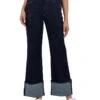 KUT from the Kloth Charlotte High Rise Fab Ab Wide Leg-Roll Up | Jeans