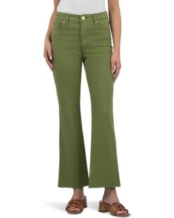 KUT from the Kloth Kelsey High-Rise Fab AB Ankle Flare With Raw Hem | Jeans