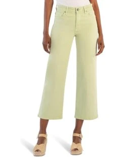 KUT from the Kloth Charlotte High-Rise Reg Hem In Mint | Jeans