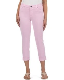 KUT from the Kloth Amy Crop Straight Leg - Roll-Up Frey | Jeans
