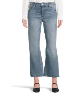 KUT from the Kloth Kelsey High-Rise Fab AB Ankle Flare in Comprehensive | Jeans