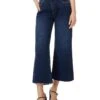 KUT from the Kloth Meg High-Rise Fab AB Wide Leg with Raw Hem in Exhibited | Jeans