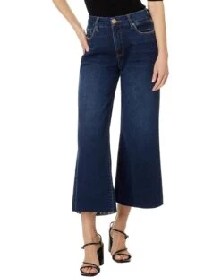 KUT from the Kloth Meg High-Rise Fab AB Wide Leg with Raw Hem in Exhibited | Jeans