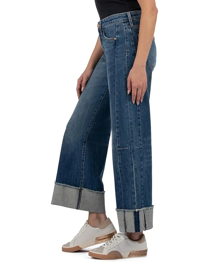 KUT from the Kloth Meg High-Rise Fab Ab Wide Leg Roll Up | Jeans 2 KUT from the Kloth Meg High-Rise Fab Ab Wide Leg Roll Up | Jeans - Image 2