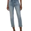 KUT from the Kloth Elizabeth High-Rise Crop Straight Legs Regular Hem In Supported | Jeans