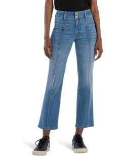 KUT from the Kloth Kelsey High-Rise Ankle Flare-Frt Welt-Double Button Wb | Jeans