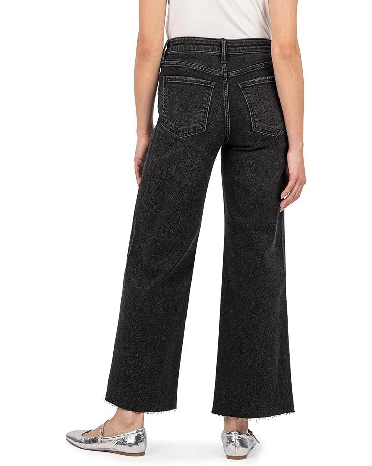KUT from the Kloth Meg High-Rise Fab Ab Wide Leg Raw Hem In Illuminated | Pants 2 KUT from the Kloth Meg High-Rise Fab Ab Wide Leg Raw Hem In Illuminated | Pants - Image 2