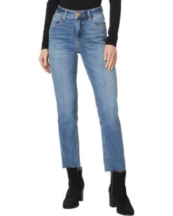 KUT from the Kloth Rachael High Rise Fab Ab Mom Raw Hem Long Inseam | Jeans