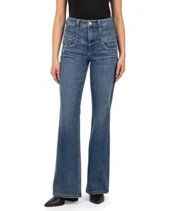 KUT from the Kloth Ana High-Rise Flare-front Yoke In Deluxe | Jeans