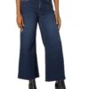 KUT from the Kloth Meg High-Rise Fab Ab Wide Leg Raw Hem in Exhibited | Jeans