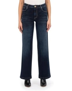 KUT from the Kloth Jean High-Rise Wide Leg Clean Hem In Fortitude | Jeans