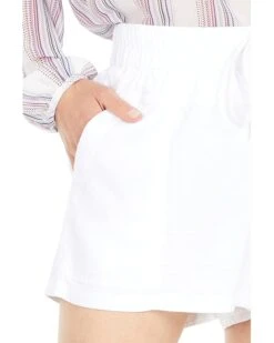 KUT from the Kloth Smocked Waistband Stretch Linen Shorts with Drawcord & Porkchop Pockets -Wear Style Shop 71QBoRaB 9S. AC SR736920