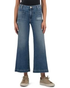 KUT from the Kloth Meg High Rise Wide Leg W Patch Pockets Regular Hem | Jeans