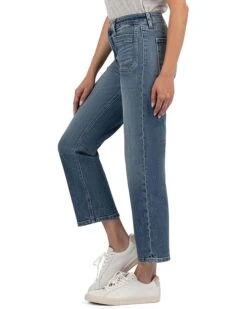 KUT from the Kloth Elizabeth High Rise Straight Leg Front Inset Pockets | Jeans -Wear Style Shop 71RY 33c2L. AC SR736920