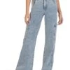 KUT from the Kloth Jodi High-Rise Fab Ab Wide Leg Slash Front Carpenter in Diverted | Jeans
