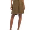 KUT from the Kloth Nicolette - Linen Shorts With Pleats