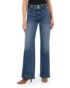 KUT from the Kloth JODI HIGH RISE WIDE LEG -PORKCHOP FRONT POCKETS | Jeans