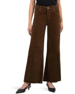 KUT from the Kloth Meg High Rise Fab Ab Wide Leg Raw Hem-Long Inseam | Pants