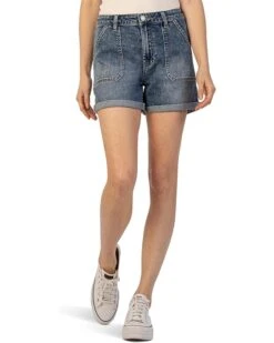 KUT from the Kloth Jane High-Rise Shorts Roll-Up W/ Pork Chop Pockets
