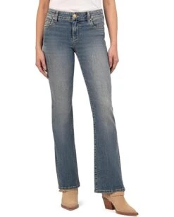 KUT from the Kloth Natalie Mid-Rise Flare Five-Pocket In Worthy | Jeans