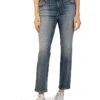 KUT from the Kloth Reese High-Rise Fab Ab Ankle Straight Regular Hem In Taught | Jeans