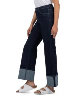 KUT from the Kloth Charlotte High Rise Fab Ab Wide Leg-Roll Up | Jeans -Wear Style Shop 71g1 cimTL. AC SR736920