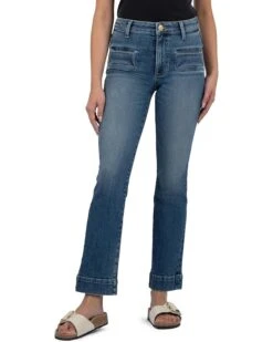 KUT from the Kloth KELSEY HIGH RISE FLARE -WIDE FAKE WELT | Jeans