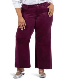 KUT from the Kloth Plus Size Meg High Rise Fab Ab Wide Leg Raw Hem-Long Inseam | Jeans