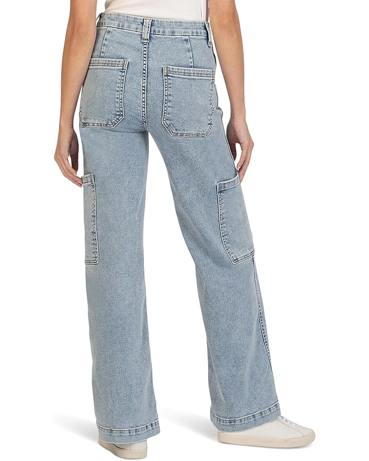 KUT from the Kloth Jodi High-Rise Fab Ab Wide Leg Slash Front Carpenter in Diverted | Jeans 3 KUT from the Kloth Jodi High-Rise Fab Ab Wide Leg Slash Front Carpenter in Diverted | Jeans - Image 3
