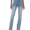 KUT from the Kloth Ana High-Rise Fab Ab Flare-Baby Dn All Over | Jeans
