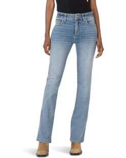 KUT from the Kloth Ana High-Rise Fab Ab Flare-Baby Dn All Over | Jeans