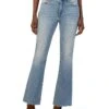 KUT from the Kloth Stella High-Rise Fab Ab Flare W/ Raw Hem In Priorities | Jeans
