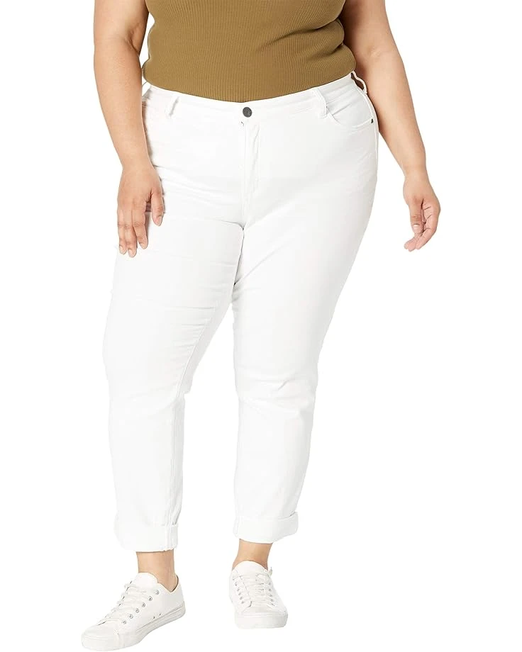 KUT from the Kloth Plus Size Catherine Boyfriend in Optic White | Jeans 1 KUT from the Kloth Plus Size Catherine Boyfriend in Optic White | Jeans