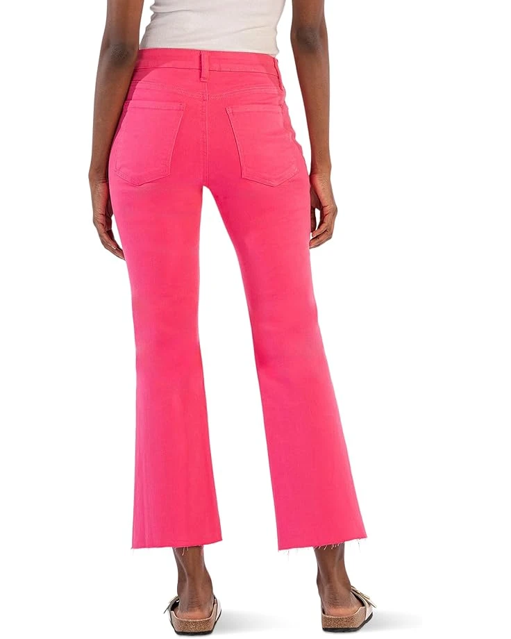 KUT from the Kloth Kelsey High-Rise Fab Ab Ankle Flare With Raw Hem In Lemon | Jeans 2 KUT from the Kloth Kelsey High-Rise Fab Ab Ankle Flare With Raw Hem In Lemon | Jeans - Image 2