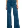 KUT from the Kloth Jean High-Rise Wide Leg Clean Hem In Teal Blue | Pants