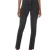 KUT from the Kloth Reese High Rise Fab Ab Ankle Straight Long Inseam Raw Hem | Jeans