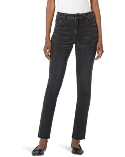 KUT from the Kloth Reese High Rise Fab Ab Ankle Straight Long Inseam Raw Hem | Jeans