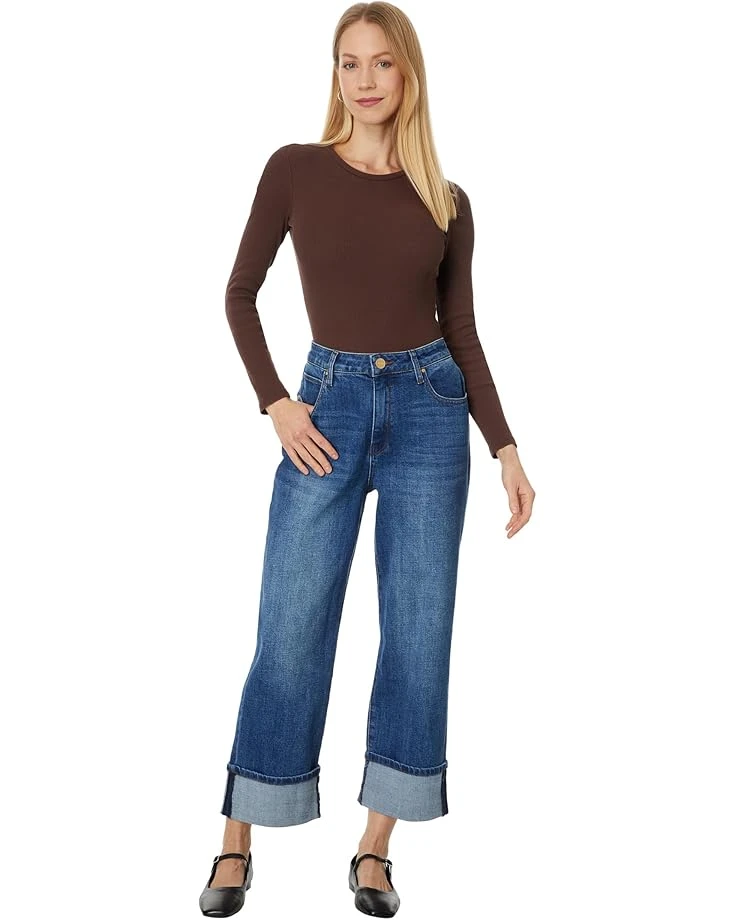 KUT from the Kloth Petite Sienna High-Rise Wide Leg-Roll Up 5" in Alert | Jeans 4 KUT from the Kloth Petite Sienna High-Rise Wide Leg-Roll Up 5" in Alert | Jeans - Image 4