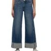 KUT from the Kloth Meg High-Rise Fab Ab Wide Leg Roll Up | Jeans