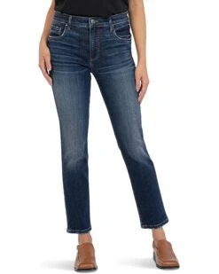 KUT from the Kloth Reese High-Rise Fab Ab Ankle Straight Jeans in Enchantment