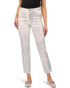 KUT from the Kloth Reese High Rise Fab Ab Ankle Straight Raw Hem | Jeans