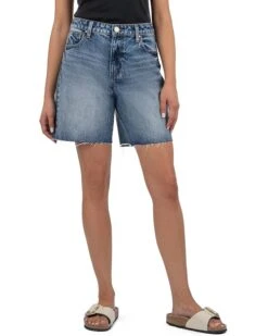 KUT from the Kloth Hailey High Rise Long Bermuda-Basic Raw Hem | Shorts