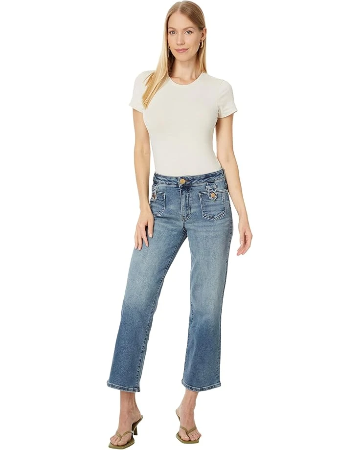 KUT from the Kloth Charlotte High-Rise Wide Leg Front Patch Pockets In Advised | Jeans 4 KUT from the Kloth Charlotte High-Rise Wide Leg Front Patch Pockets In Advised | Jeans - Image 4