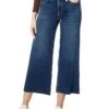 KUT from the Kloth Meg High-Rise Fab Ab Wide Leg Raw Hem In Yielded | Jeans