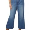KUT from the Kloth Plus Size Meg High-Rise Fab AB Wide Leg Raw Hem in Milestone | Jeans