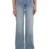 KUT from the Kloth Petite Jeans High-Rise Wide Leg Clean Hem in Ensured